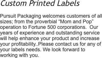 Custom Printed Labels
